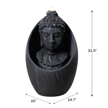 Load image into Gallery viewer, 22&quot; H Buddha Head Water Fountain W/LEDs
