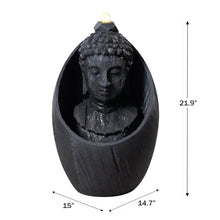 Load image into Gallery viewer, 22&quot; H Buddha Head Water Fountain W/LEDs
