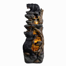 Load image into Gallery viewer, 37&quot; H Bear Climbing Water Fountain Outdoor W/LEDs
