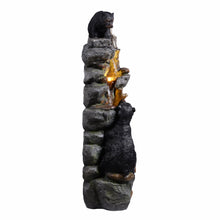 Load image into Gallery viewer, 37&quot; H Bear Climbing Water Fountain Outdoor W/LEDs
