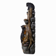 Load image into Gallery viewer, 37&quot; H Bear Climbing Water Fountain Outdoor W/LEDs

