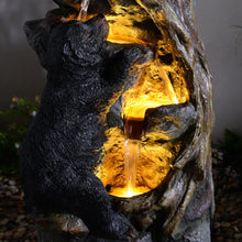 Load image into Gallery viewer, 37&quot; H Bear Climbing Water Fountain Outdoor W/LEDs
