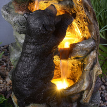 Load image into Gallery viewer, 37&quot; H Bear Climbing Water Fountain Outdoor W/LEDs
