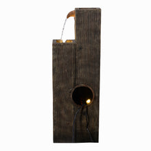 Load image into Gallery viewer, 34&quot; Wooden Texture Cascading Water Fountain Indoor/Outdoor Use
