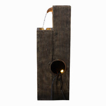Load image into Gallery viewer, 34&quot; Wooden Texture Cascading Water Fountain Indoor/Outdoor Use
