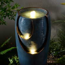 Load image into Gallery viewer, 28.5&quot; Bubbling Water Fountain W/LEDs Indoor/Outdoor Use
