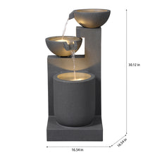 Load image into Gallery viewer, LED Modern Tiered Bowl Fountain
