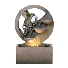 Load image into Gallery viewer, LED Hummingbird Cascading Bowl Fountain
