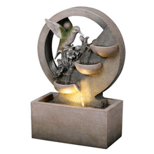 Load image into Gallery viewer, LED Hummingbird Cascading Bowl Fountain
