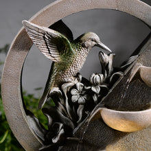 Load image into Gallery viewer, LED Hummingbird Cascading Bowl Fountain
