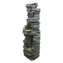 Load image into Gallery viewer, LED 4-Tier Stacked Rock Water Fountain
