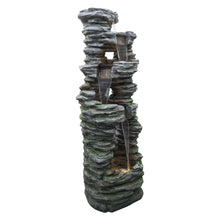 Load image into Gallery viewer, LED 4-Tier Stacked Rock Water Fountain
