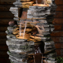 Load image into Gallery viewer, LED 4-Tier Stacked Rock Water Fountain
