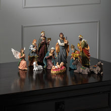 Load image into Gallery viewer, Nativity &amp; Three Wise Men 11 Pc/Set 8 Inch H

