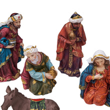 Load image into Gallery viewer, 11 Pc Nativity &amp; Three Wise Men Figurine Set
