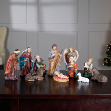 Load image into Gallery viewer, 11 Pc Nativity &amp; Three Wise Men Figurine Set
