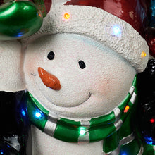 Load image into Gallery viewer, Stacking Snowmen Lamp Post with 50 LEDs
