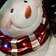 Load image into Gallery viewer, Stacking Snowmen Lamp Post with 50 LEDs
