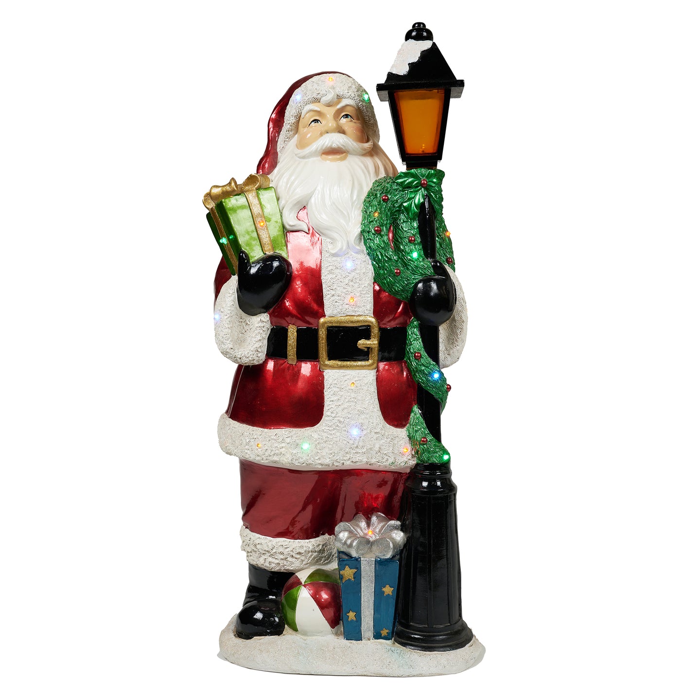 Santa Lamp Post with 22 LEDs
