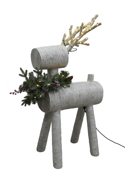 Reindeer W/Micro Led Wreath & Antlers (M)