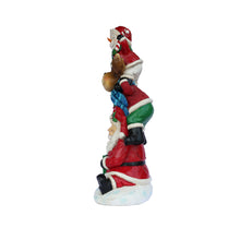 Load image into Gallery viewer, Stacking Snowman Elk Santa Christmas Decoration with LED Lights Battery Operated Indoor Use Only
