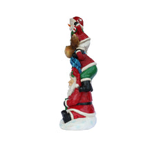 Load image into Gallery viewer, Stacking Snowman Elk Santa Christmas Decoration with LED Lights Battery Operated Indoor Use Only
