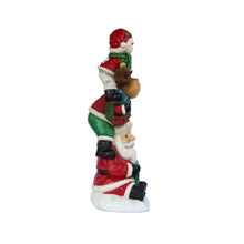 Load image into Gallery viewer, Stacking Snowman Elk Santa Christmas Decoration with LED Lights Battery Operated Indoor Use Only
