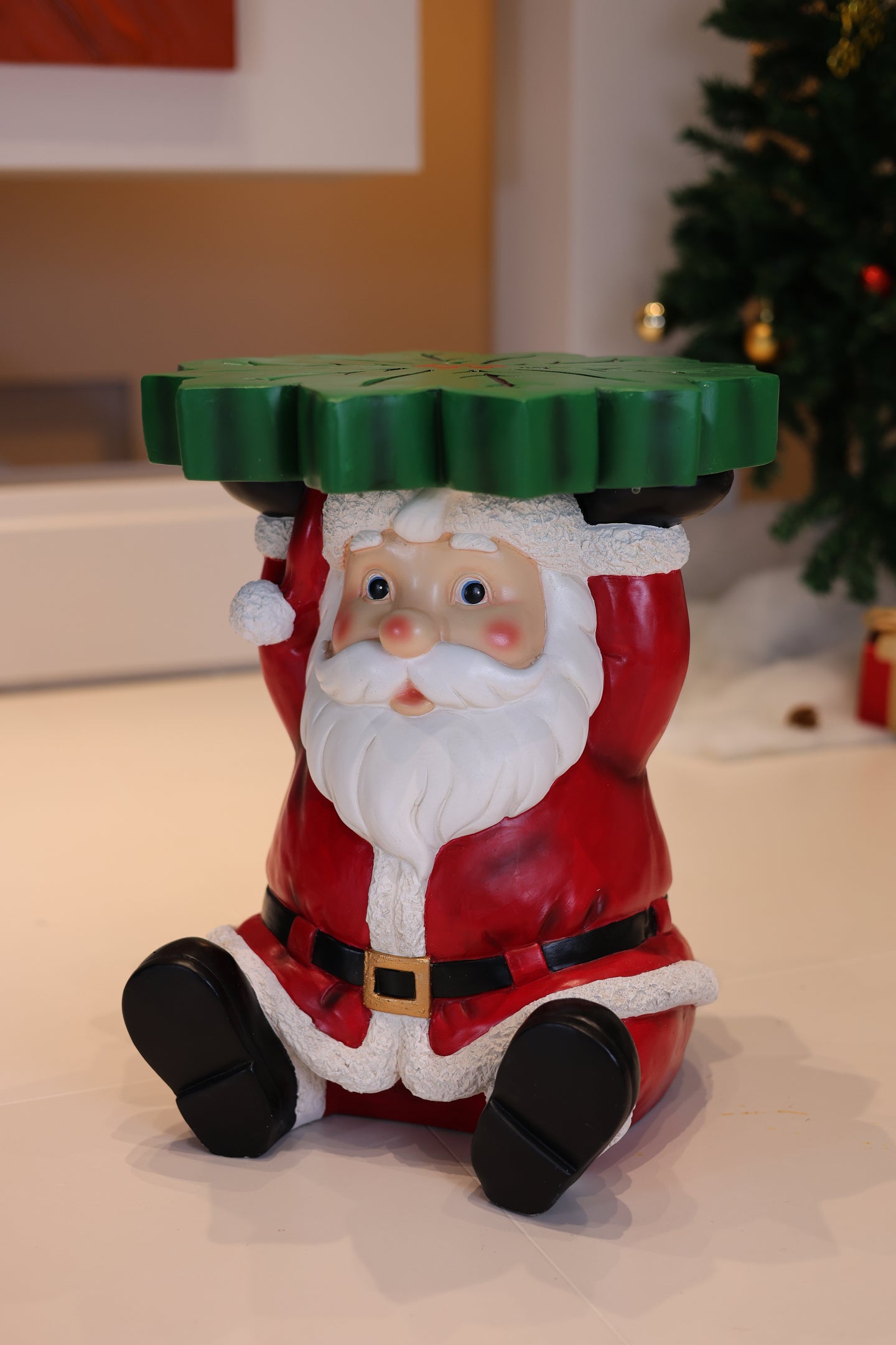 85187-C - Lighted Santa Christmas Side Table Decor Battery Operated Indoor Use Only