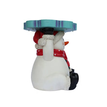 Load image into Gallery viewer, Lighted Snowman Christmas Side Table Decor Battery Operated Indoor Use Only
