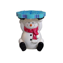 Load image into Gallery viewer, Lighted Snowman Christmas Side Table Decor Battery Operated Indoor Use Only
