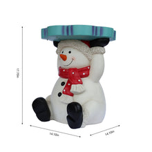 Load image into Gallery viewer, Lighted Snowman Christmas Side Table Decor Battery Operated Indoor Use Only
