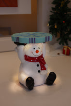 Load image into Gallery viewer, 85187-D - Lighted Snowman Christmas Side Table Decor Battery Operated Indoor Use Only
