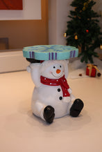 Load image into Gallery viewer, Lighted Snowman Christmas Side Table Decor Battery Operated Indoor Use Only

