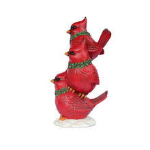Load image into Gallery viewer, Stacking Cardinals Christmas Decor with LED Lights Battery Operated Indoor Use Only

