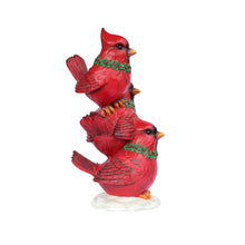Load image into Gallery viewer, Stacking Cardinals Christmas Decor with LED Lights Battery Operated Indoor Use Only
