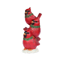 Load image into Gallery viewer, Stacking Cardinals Christmas Decor with LED Lights Battery Operated Indoor Use Only
