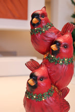 Load image into Gallery viewer, Stacking Cardinals Christmas Decor with LED Lights Battery Operated Indoor Use Only
