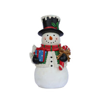 Load image into Gallery viewer, Snowman Statue with LED Lights Lighted Christmas Decor Battery Operated Indoor Use Only
