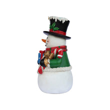 Load image into Gallery viewer, Snowman Statue with LED Lights Lighted Christmas Decor Battery Operated Indoor Use Only
