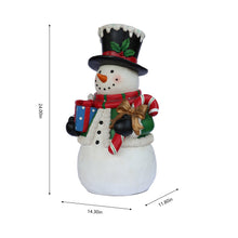 Load image into Gallery viewer, Snowman Statue with LED Lights Lighted Christmas Decor Battery Operated Indoor Use Only
