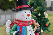 Load image into Gallery viewer, Snowman Statue with LED Lights Lighted Christmas Decor Battery Operated Indoor Use Only
