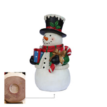 Load image into Gallery viewer, Snowman Statue with LED Lights Lighted Christmas Decor Battery Operated Indoor Use Only
