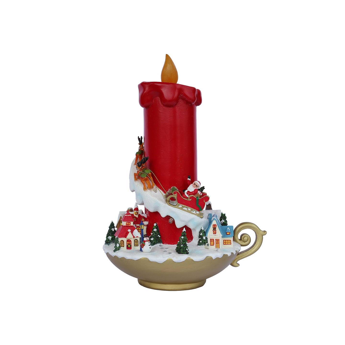 13in Lighted Christmas Candle Decor Battery Operated Indoor Use Only