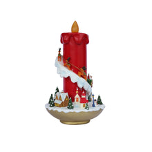 Load image into Gallery viewer, 13in Lighted Christmas Candle Decor Battery Operated Indoor Use Only
