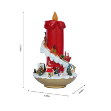 Load image into Gallery viewer, 13in Lighted Christmas Candle Decor Battery Operated Indoor Use Only
