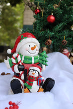 Load image into Gallery viewer, 85188-B - Snowman Penguin Christmas Decor with LED Lights Battery Operated Indoor Use Only
