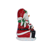 Load image into Gallery viewer, 85188-B - Snowman Penguin Christmas Decor with LED Lights Battery Operated Indoor Use Only
