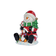 Load image into Gallery viewer, 85188-B - Snowman Penguin Christmas Decor with LED Lights Battery Operated Indoor Use Only
