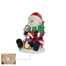Load image into Gallery viewer, Snowman Penguin Christmas Decor with LED Lights Battery Operated Indoor Use Only
