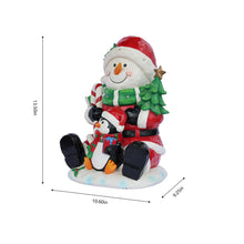 Load image into Gallery viewer, 85188-B - Snowman Penguin Christmas Decor with LED Lights Battery Operated Indoor Use Only
